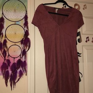 suede mauve/pink dress